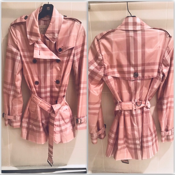Burberry Brit Pink Trench Coat - Picture 2 of 8
